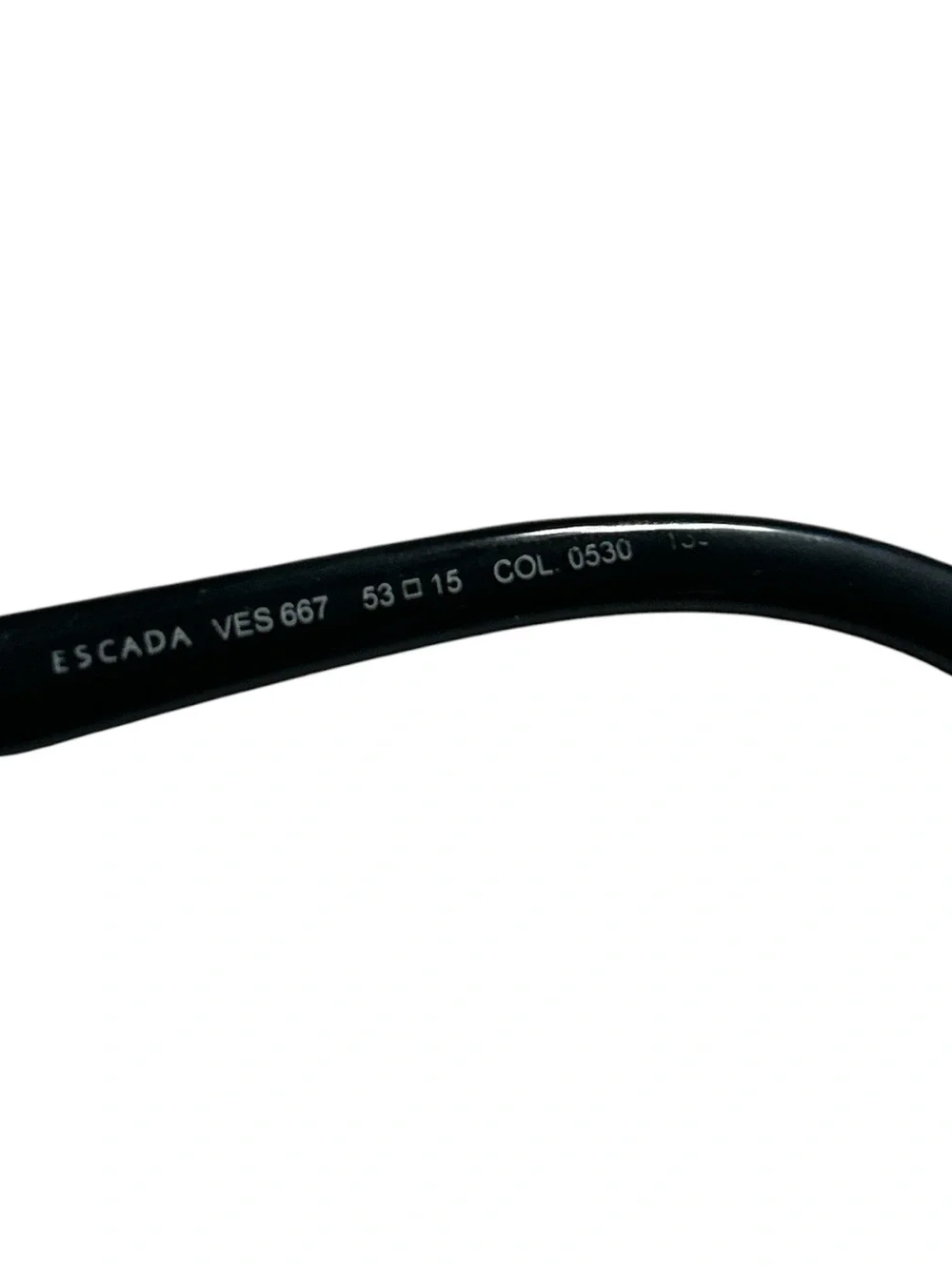 Escada Black Curved Eyeglass Temple Arm